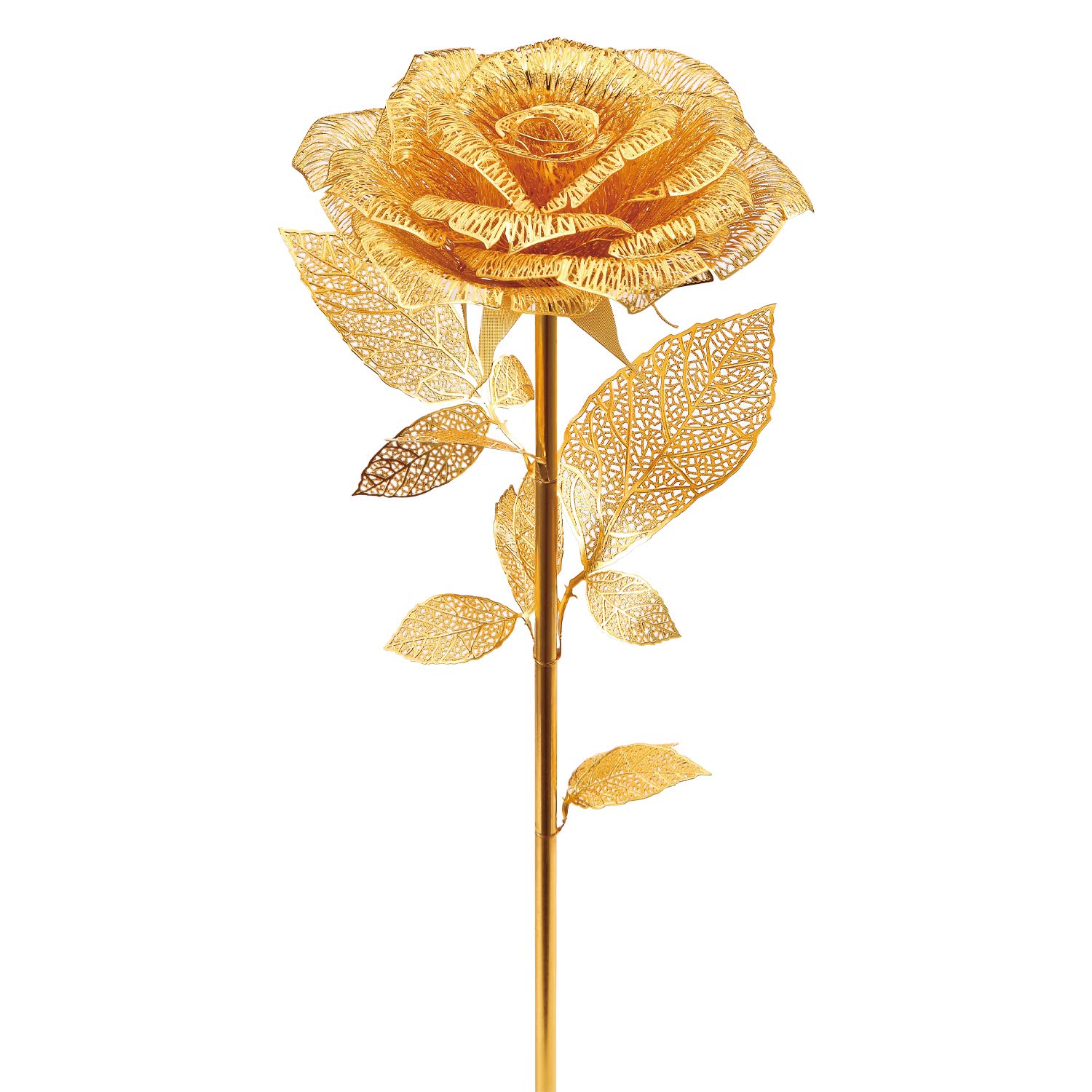 Amazon | Piececool 黄金の薔薇 （ゴールド） メタリックナノパズル